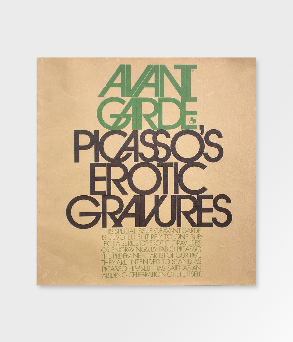 Avant Garde #8 - Picasso's Erotic Gravures