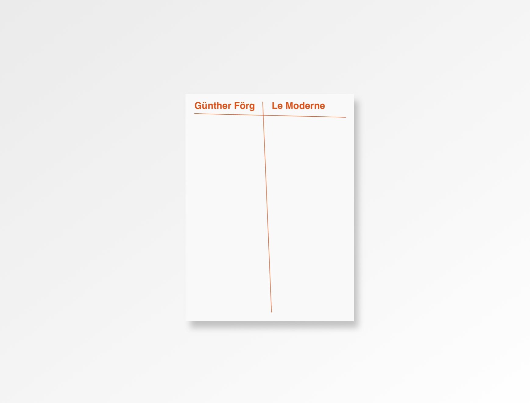 Günther Förg - Le Moderne (leporello)