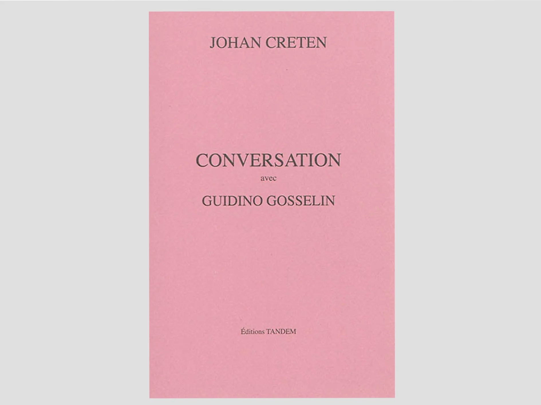 Conversation with Guidino Gosselin