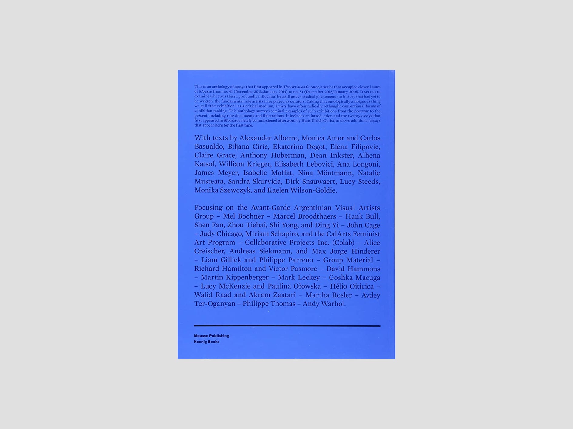 The Artist as Curator: An Anthology