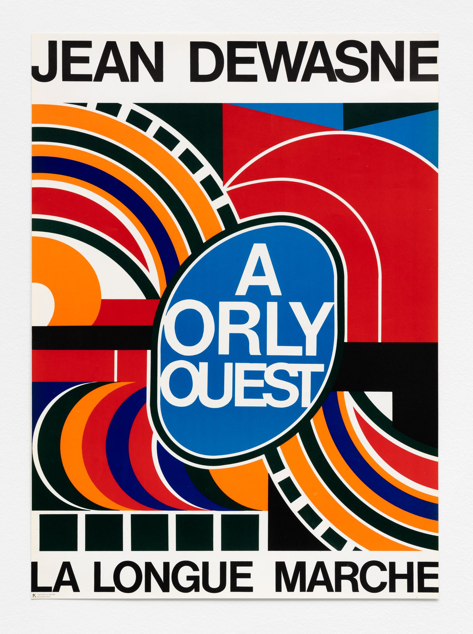 Poster "à Orly Ouest - La longue marche" Jean Dewasne Print