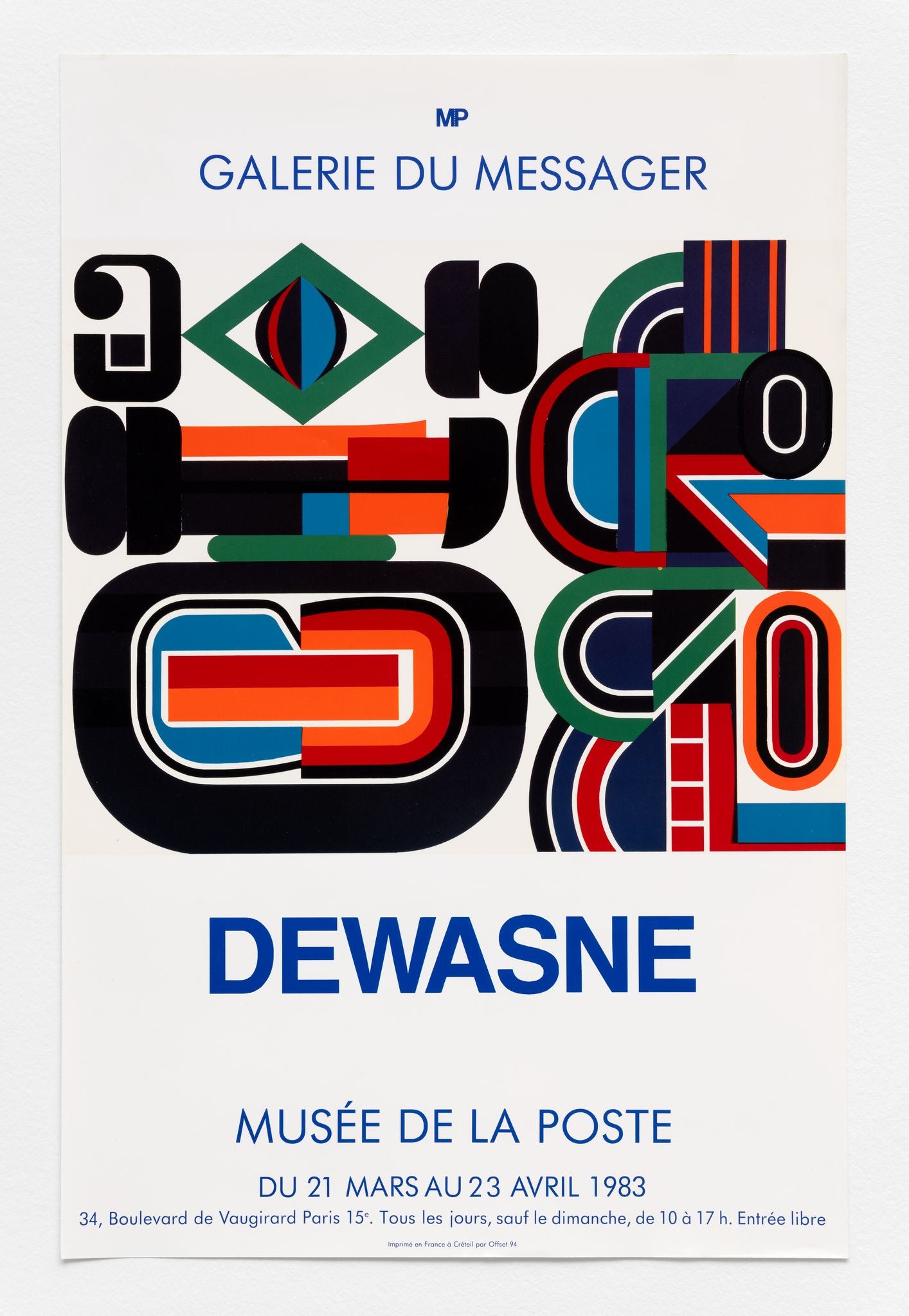 Poster "Musée de la Poste" Jean Dewasne Print