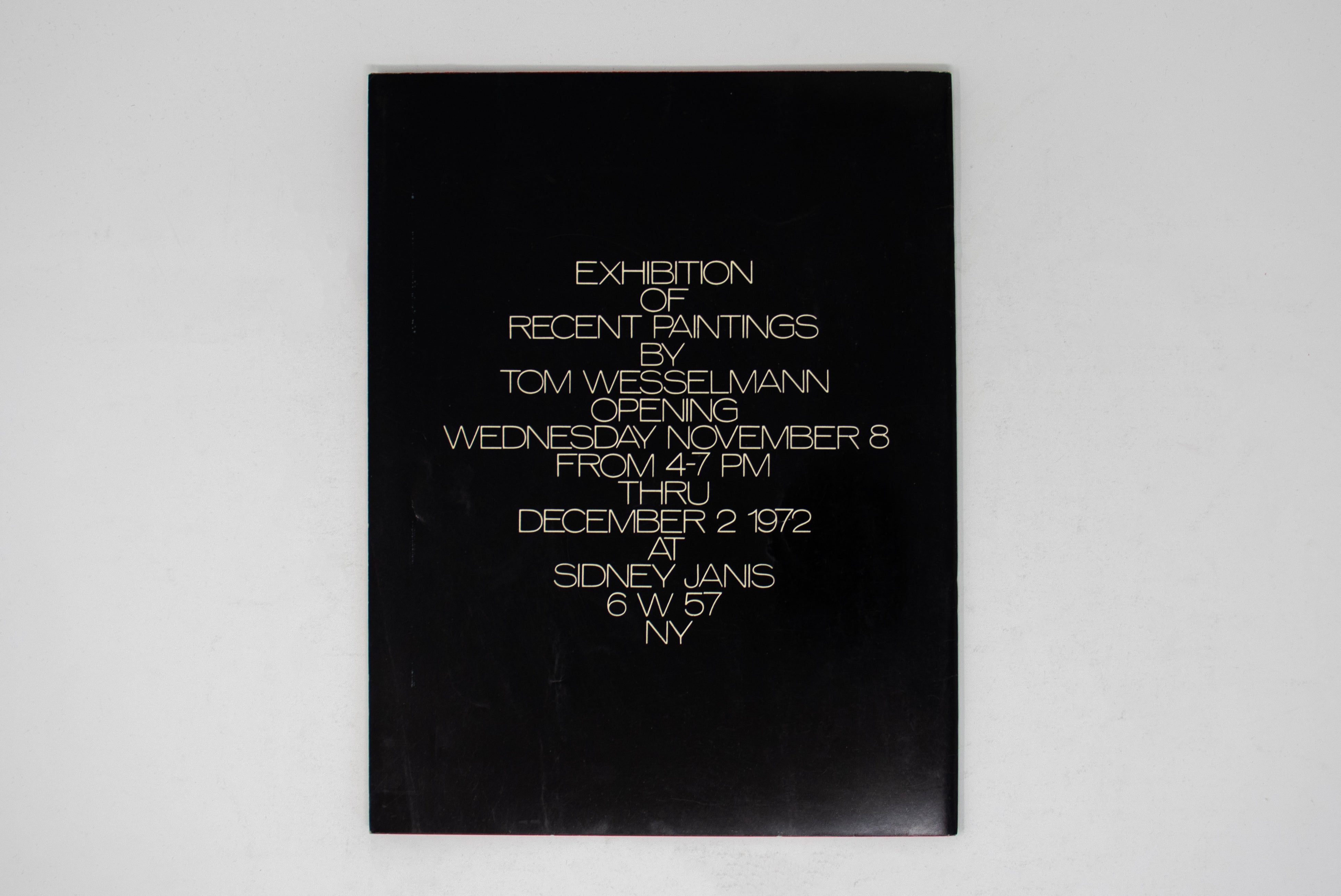 Exhibition Catalogue 1972 – Almine Rech Editions