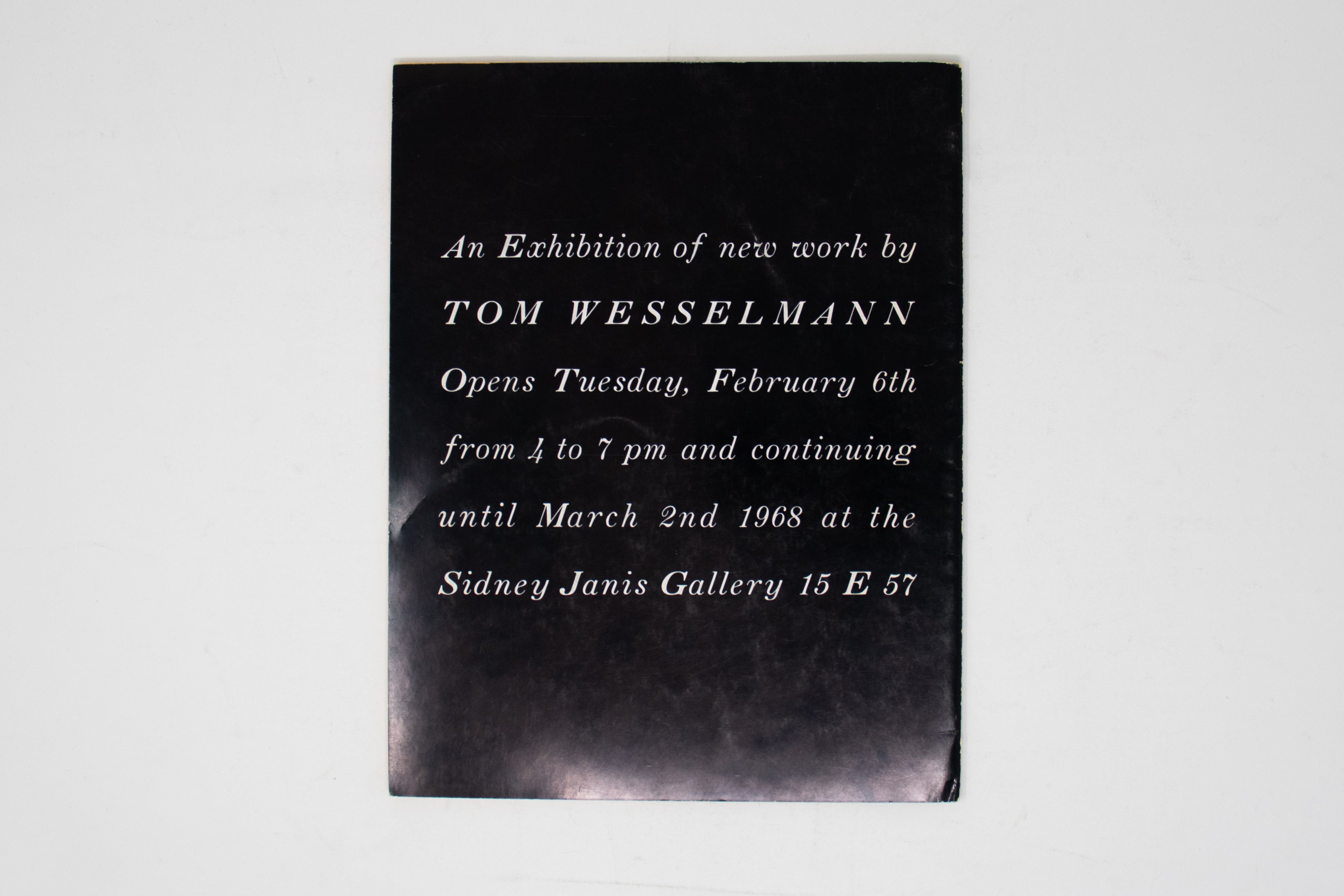 Tom Wesselmann Exhibition Catalogue 1968 - Dayton's Gallery & MCA
