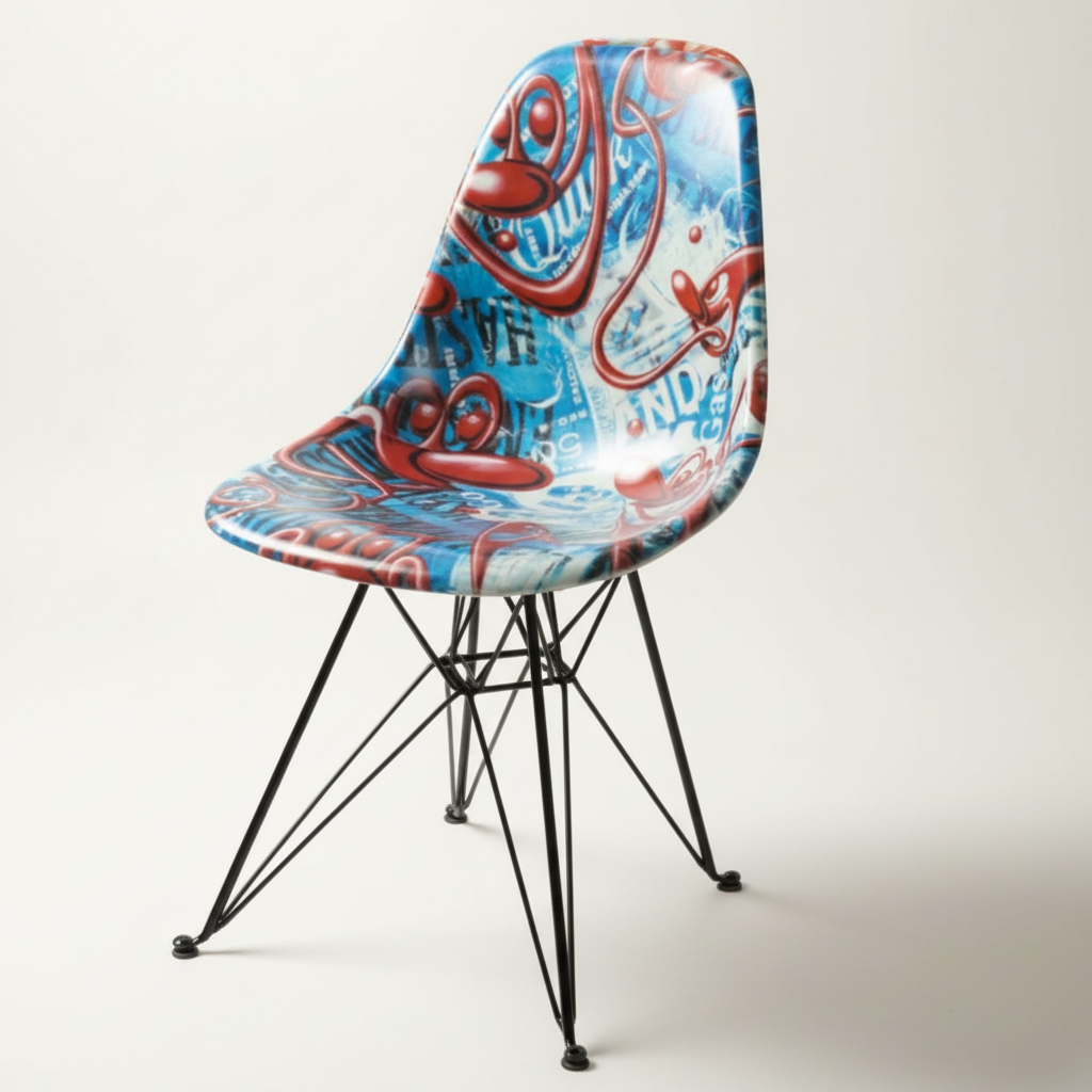 Chaise sur fond clair premium