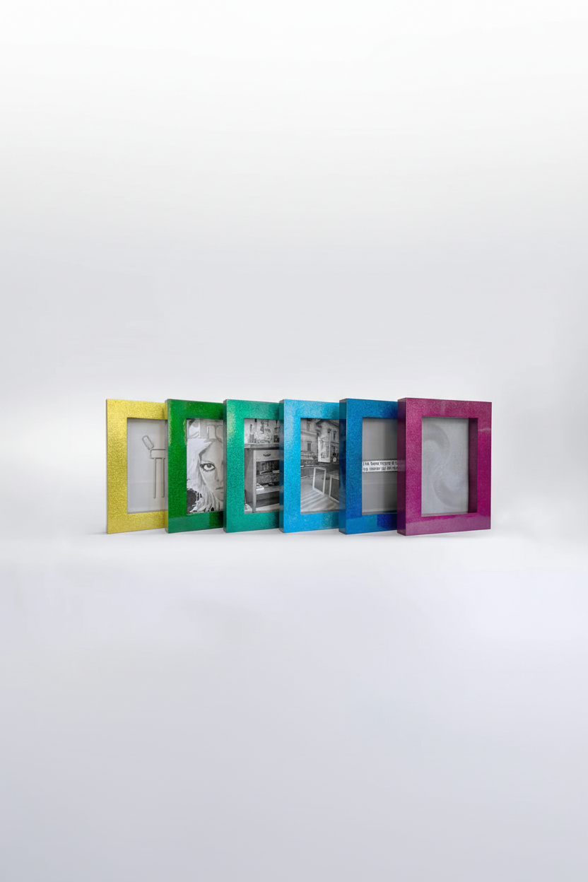 Colorful frames maximum white background vertical