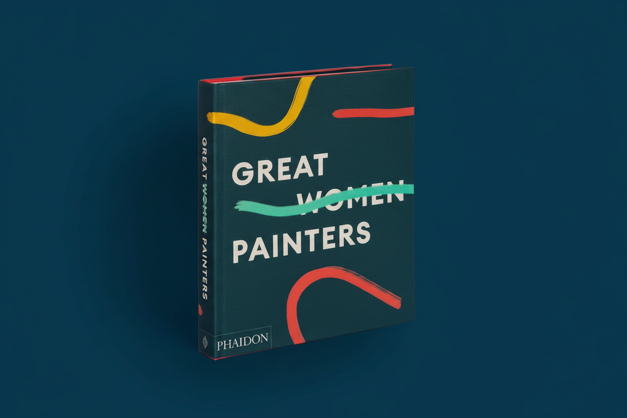 Great Women Painters book on deep blue background
