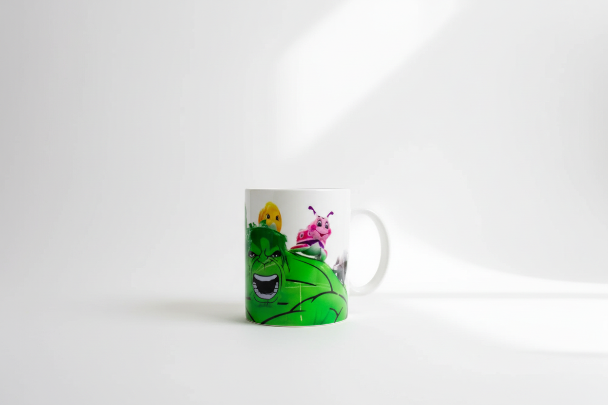 Light minimal Hulk mug