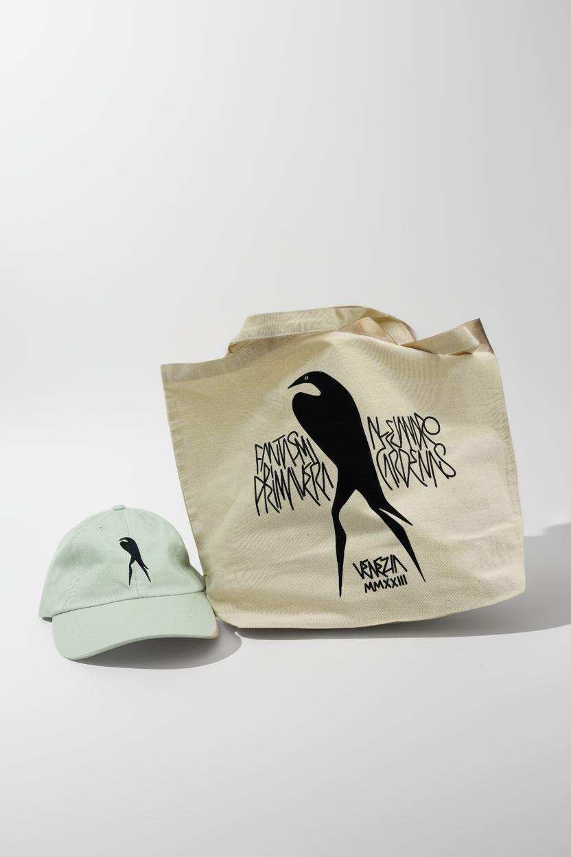 Tote bag with white cap - white background